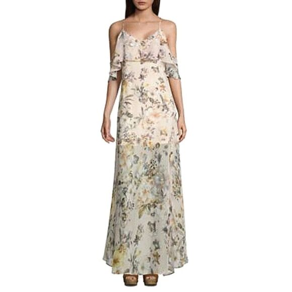 I jeans by buffalo floral cold shoulder dress NWT sz Large - Picture 1 of 11